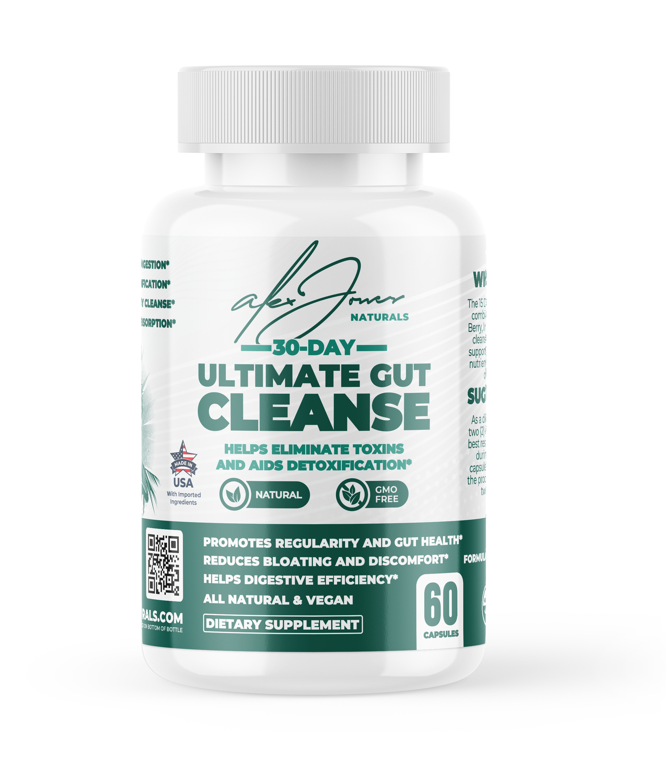 30Day Ultimate Gut Cleanse with Psyllium Husk, Acai Berry, & More